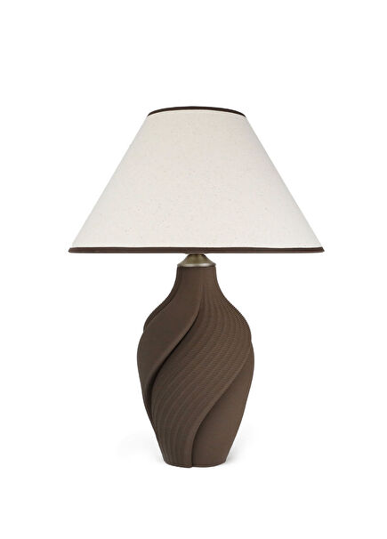 Pebbles Kahverengi Seramik Abajur