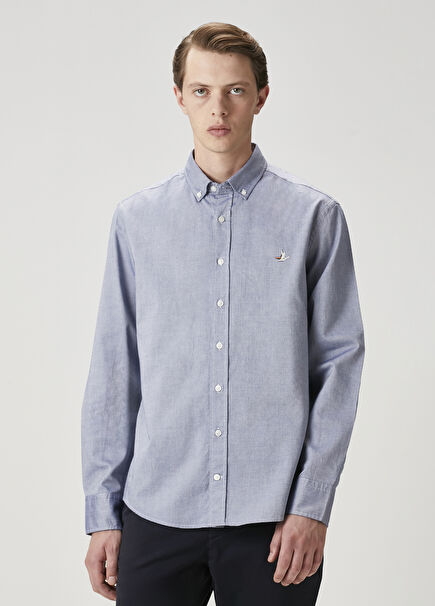 Comfort Fit Blue Oxford Shirt