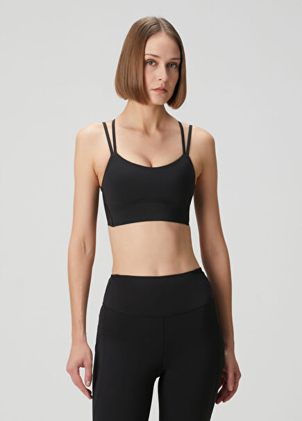Like a Cloud Longline Black Sports Bra B/C