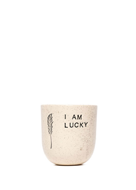 Handmade Ceramic 'I Am Lucky' Mood Mug