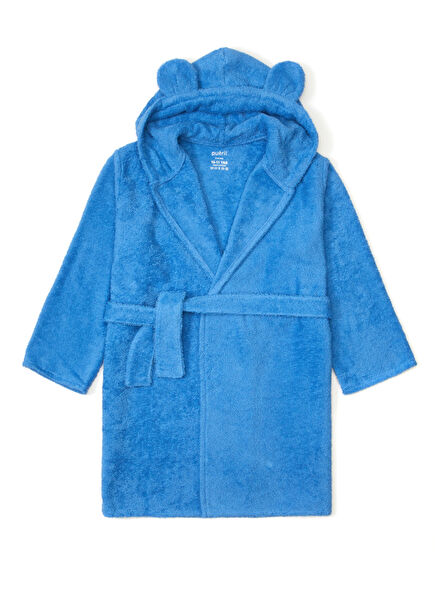 Saks Kız Çocuk Bornoz