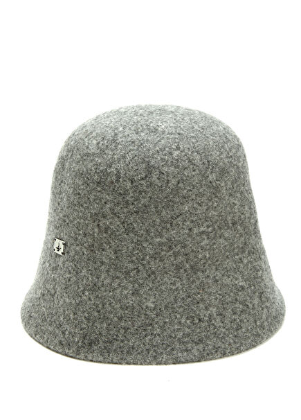 Grey Women's Wool Bucket Hat
