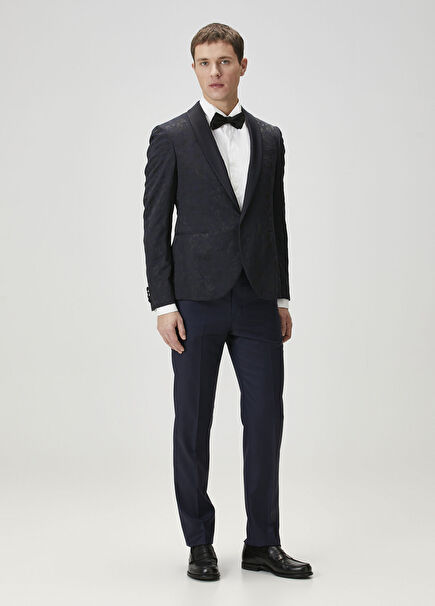 Navy Blue Wool Pants