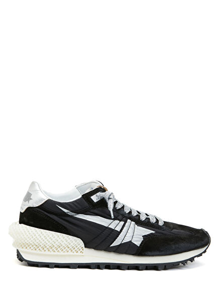Marathon Black Silver Womens Sneakers