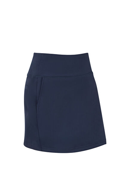 Aerial Navy Blue Women's Sports Skirt Shorts