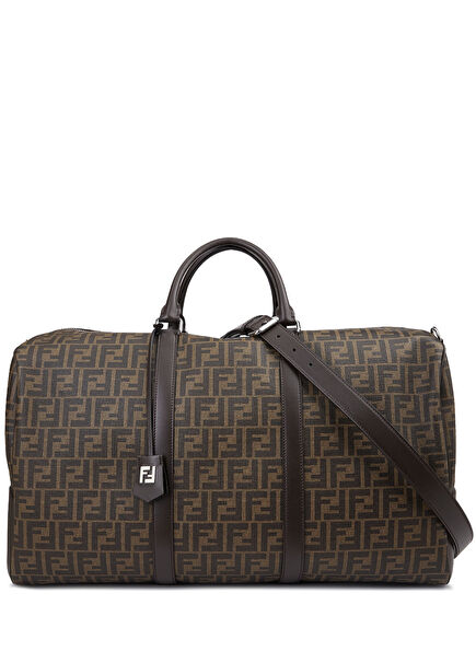 Brown Logo Men's Travel Bag