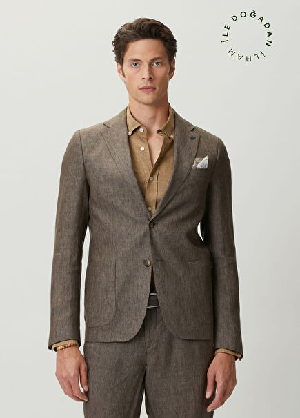 Brown Linen Jacket