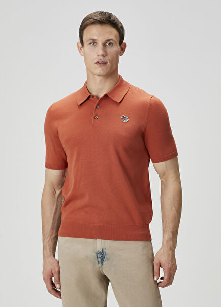 Turuncu Organik Pamuk Polo Triko