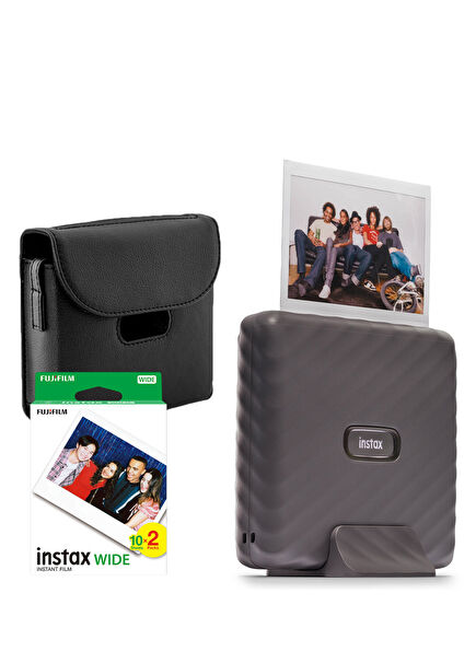 Instax Wide Link Gri Akıllı Yazıcı ve Çantalı Hediye Seti 4