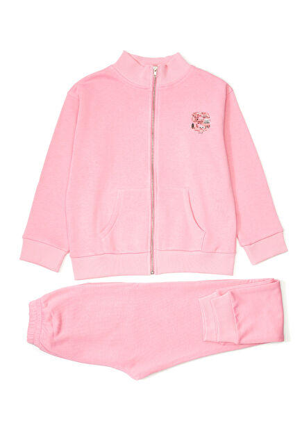 Açık Pembe Kız Çocuk Eşofman Takımı