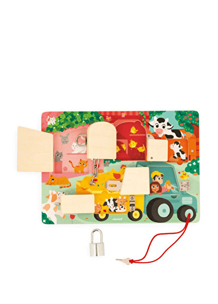 Çiftlik Sürpriz Kilitli Pano Bebek Aktivite Oyuncağı