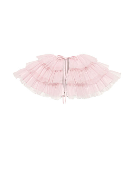 Powder Pink Ruffled Girls' Cape