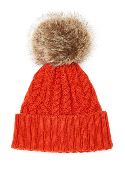Orange Women's Wool Beanie