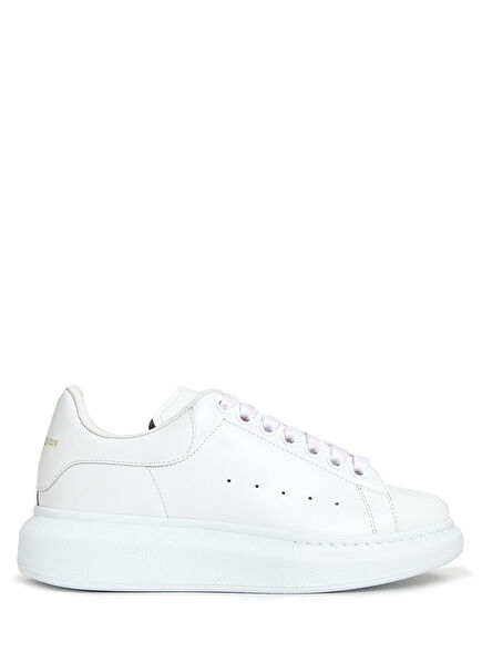 Oversized White Women's Leather Sneakers