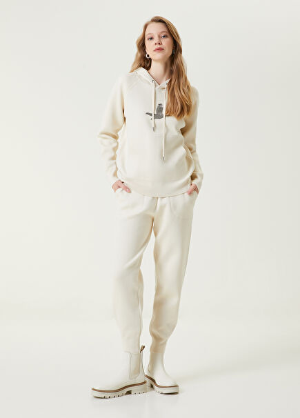 Ekru Yün Jogger Pantolon