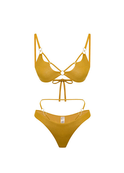 Sunset Siren Hardal Kadın Bikini Üstü