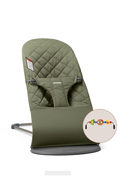 Bliss Cotton Toy Dark Green Rocking 3-Stage Baby Bouncer