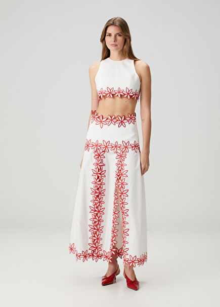 Onix Red White Floral Maxi Dress