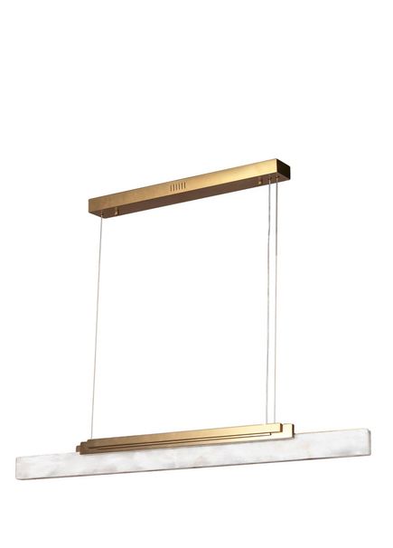 Gabon Tumbled Gold White Marble Pendant Chandelier