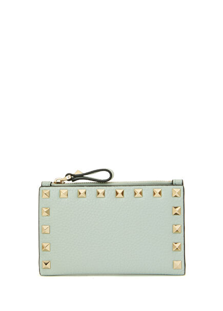 Rockstud Grey Women's Leather Wallet
