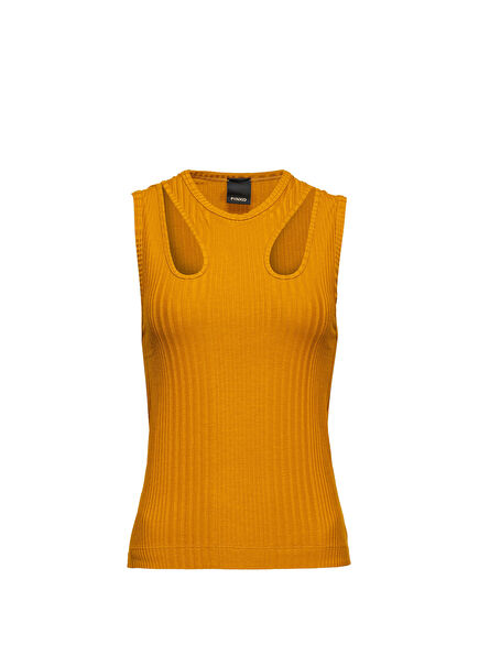 Clizia Tanck Orange Sleeveless Women's Blouse
