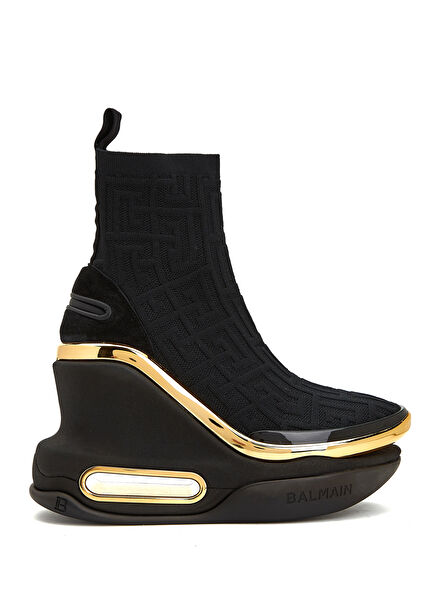 Siyah Çorap Formlu Kadın Sneaker