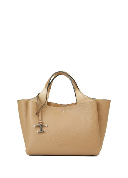 Medium Coffee Cream Womens Leather Bag