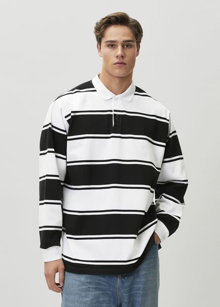 Black White Polo Patterned Sweatshirt