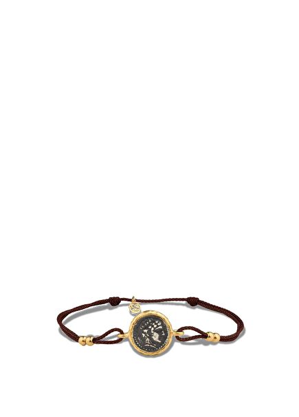 The Pecunia Fus Gümüş Altın Kaplama Erkek Bileklik