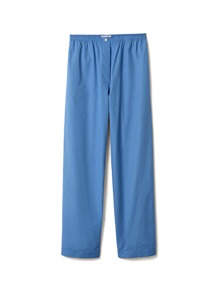 Poplin Light Blue Pajama Pants