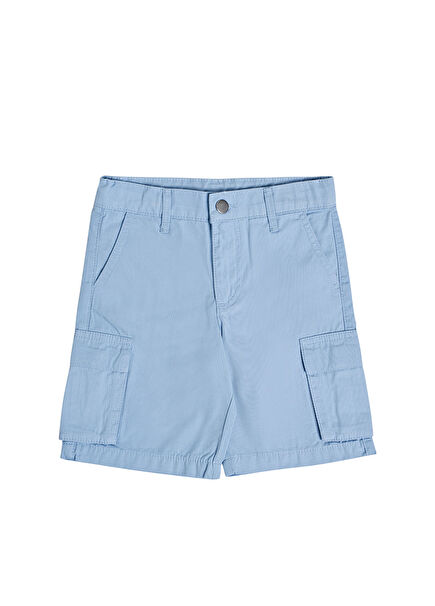 Mavi Kargo Cepli Erkek Çocuk Bermuda Şort