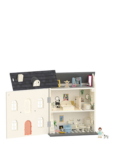 Ahşap Vintage Bebek Evi Oyun Seti