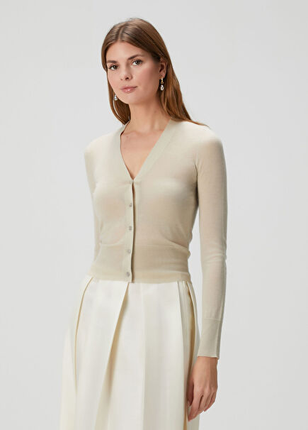 Cream Cashmere Cardigan
