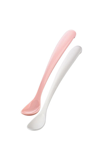 Powder Pink & Beyaz Saklama Kutulu 6 Ay+ 2'li Kaşık Seti