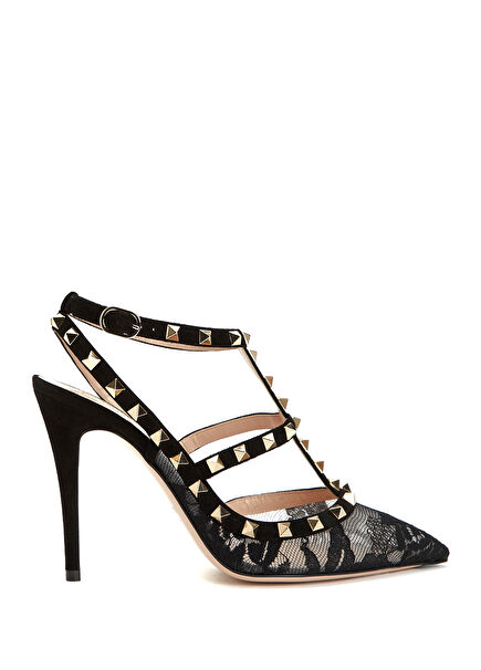 Ankle Rockstud Black Pump