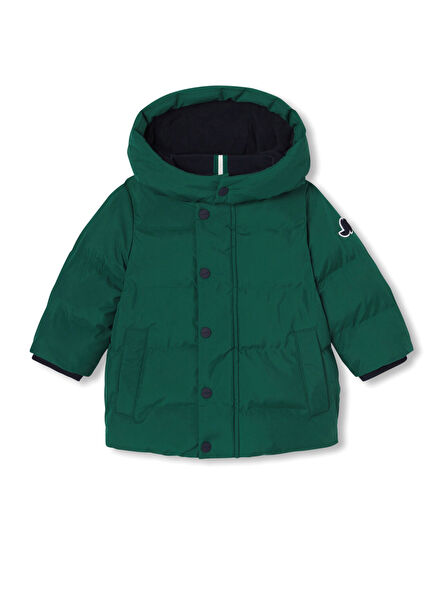 Green Hooded Waterproof Baby Boy Puffer Jacket