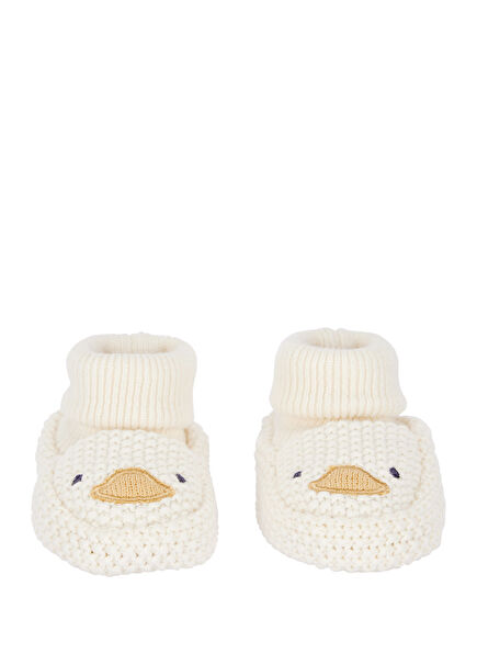 Beyaz Unisex Bebek Patik