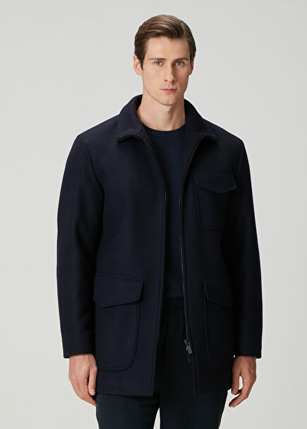 Lacivert Yün Mont