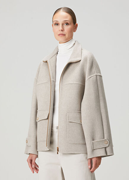 Beige Wool Jacket