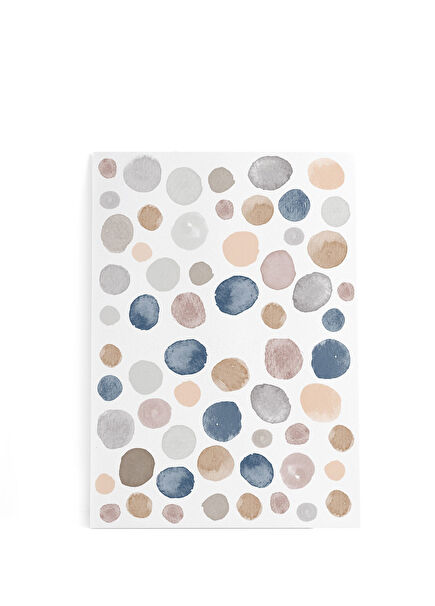 Suluboya Toprak Puantiye Duvar Etiketi