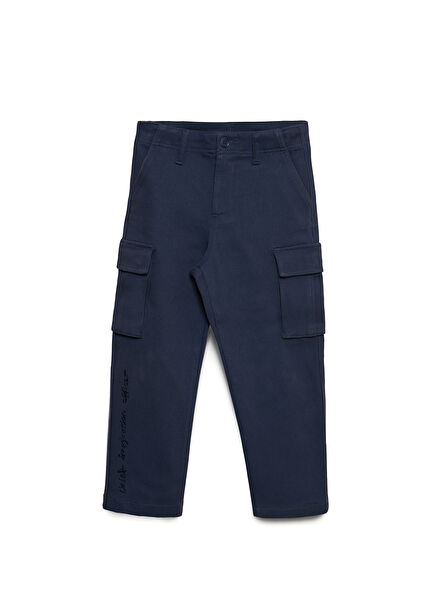 Navy Blue Organic Cotton Kids Pants