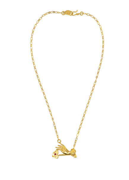 Celestial Touch Bronz Zirkon Taşlı 22 Ayar Altın Kaplama Kadın Kolye