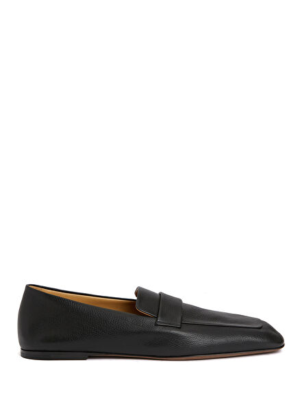 Women's Leather Loafer With Black Strap