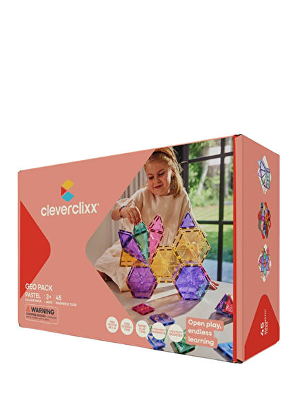 Geo Pack Pastel Magnetic Blocks 45 Pieces 3+ Years Building Toy