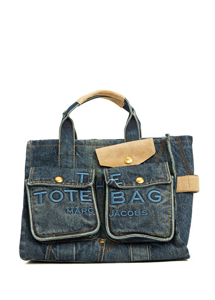Medium Cargo İndigo Kadın Denim Alışveriş Çantası