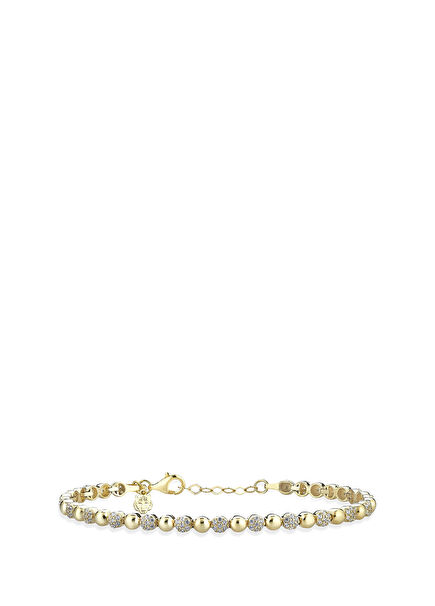 Kaplan Charm Lune 925 Ayar Gümüş Üzeri 14 Ayar Altın Kaplama Kadın Bileklik