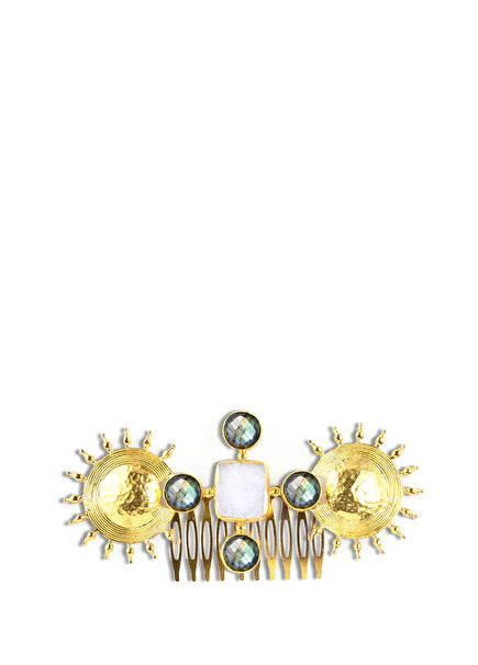 Solara Comb Gold Plated Women's Hair Accessory