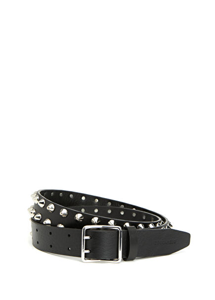 Black Men's Leather Belt