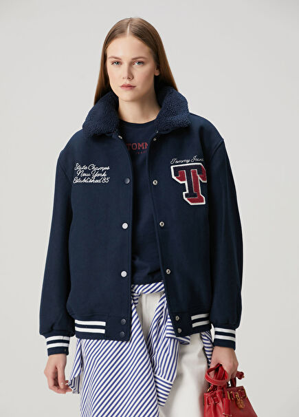 Relaxed Fit Dark Blue Jacket