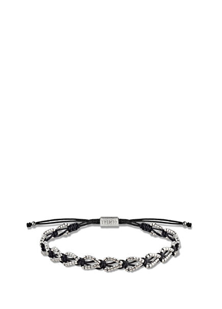 Lunara Nero Siyah Erkek Gümüş Bileklik